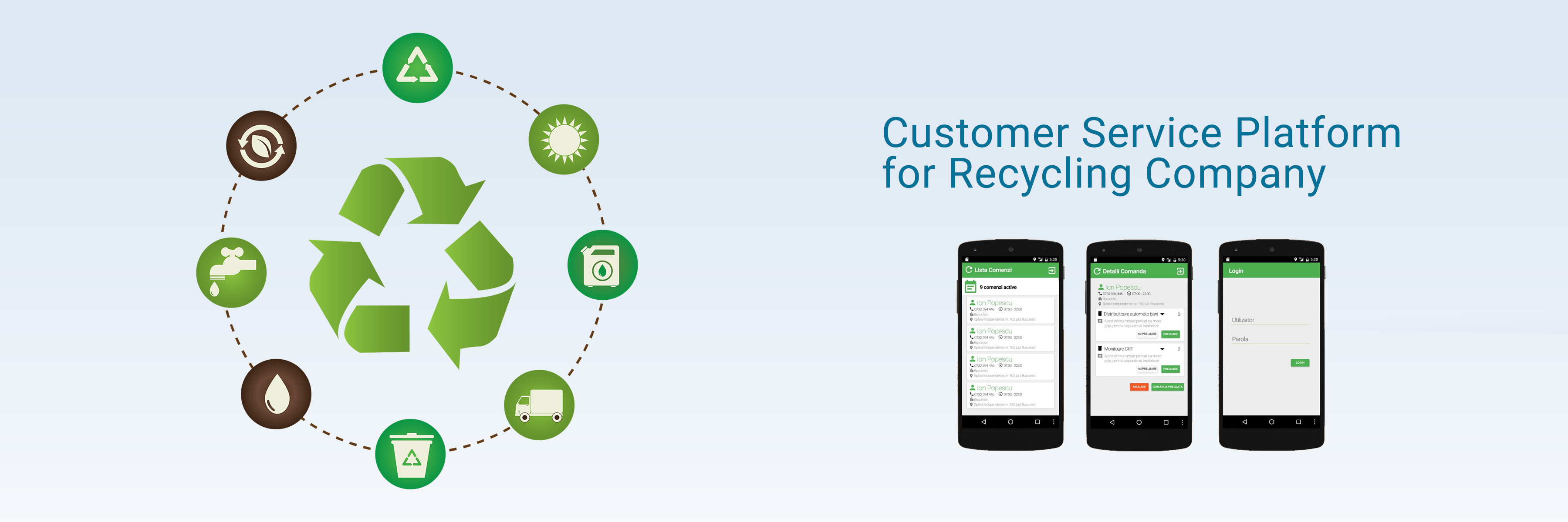 Customer Service Platform for Recycling Company